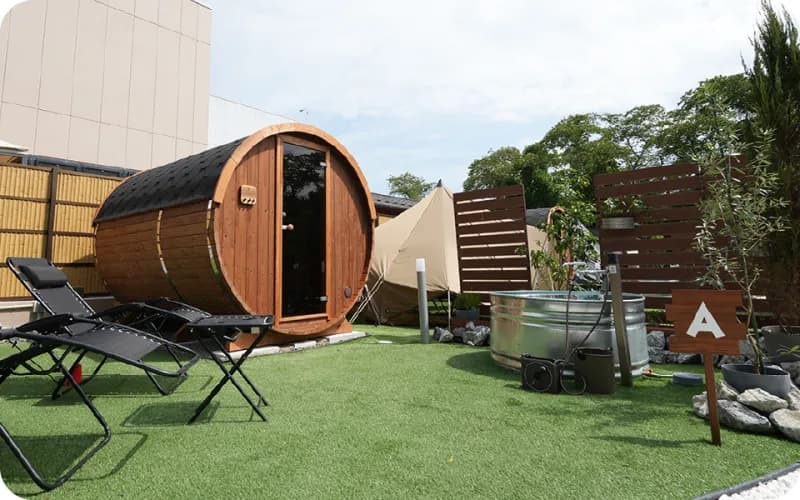 ゆ〜とぴあ仙台南 貸切バレルサウナ 個室サウナ 水風呂あり 2