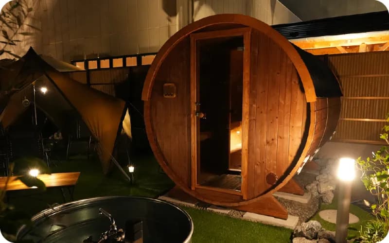 ゆ〜とぴあ仙台南 貸切バレルサウナ 個室サウナ 水風呂あり 3