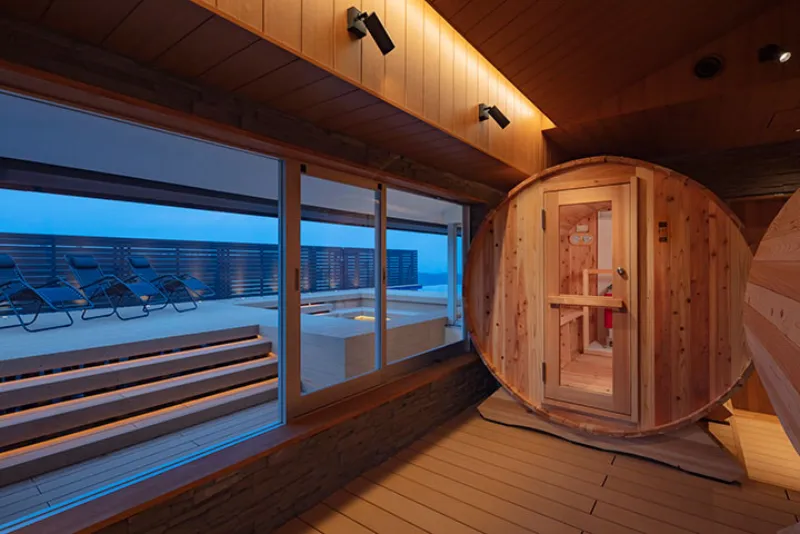 陽日の郷あづま館「岳のサウナ」 個室サウナ 水風呂あり 2