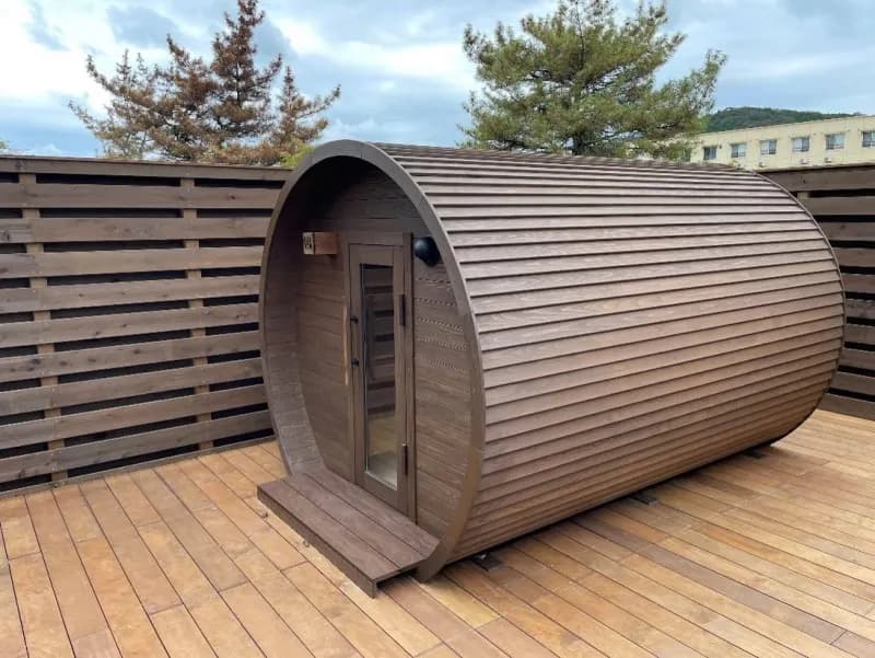 大子温泉やみぞホテル(バレルサウナ) 個室サウナ 水風呂あり 4