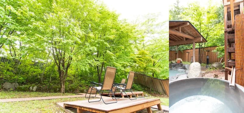 おこもりサウナ(新左衛門の湯) 個室サウナ 外気浴 2